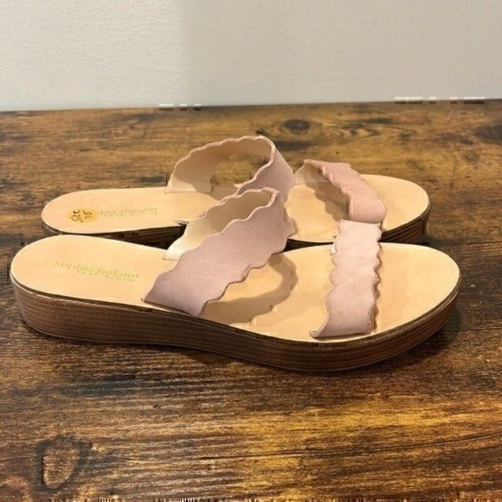 Sophia Milano Made In Italy slide’s sandals size 7.5 women blush pink